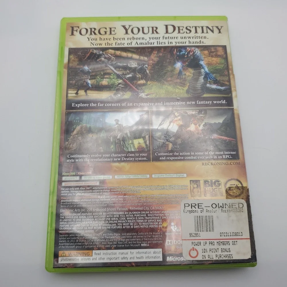 Kingdoms of Amalur: Reckoning Microsoft Xbox 360 Game - Preowned